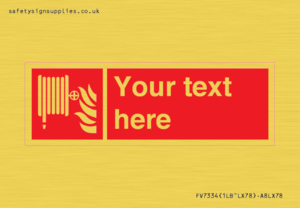 Custom Fire hose reel Sign